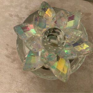 Iridescent Crystal Lotus Flower Decor